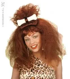 Perruque Femme Des Cavernes Avec Os