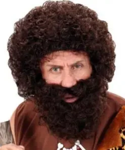 Perruque Châtain Bouclée Homme