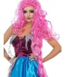 Perruque Rose Gitane Effrayante