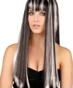 Perruque Médéa Blanc Et Noir