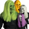 Masque Skull Perruque Fluo