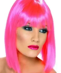 Perruque Glam Rose Fluo