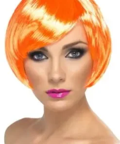 Perruque Courte Orange Pour Femme