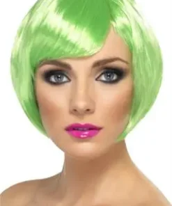 Perruque Courte Verte Pour Femme