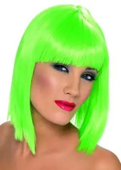 Perruque Verte Coupe Carré Femme Avec Frange 1 Perruque Verte Coupe Carré Femme Avec Frange