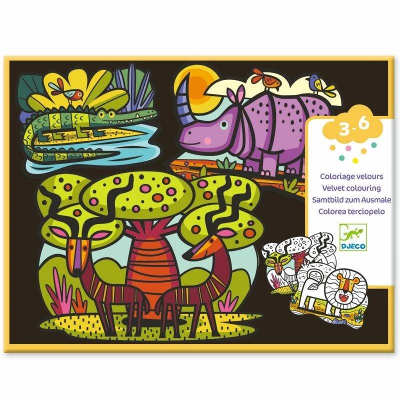 Coloriage Velours Animaux De La Savane - DJECO - Happy Fiesta Lyon 1 Coloriage Velours Animaux De La Savane - DJECO - Happy Fiesta Lyon
