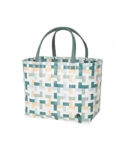 Fifty-Fifty Shopper Bag Teal Blue Mix - Handed By - Happy Fiesta Lyon