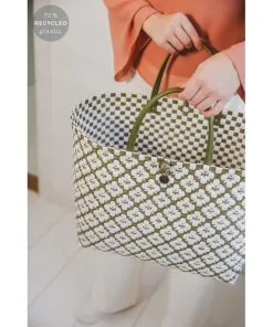 Motif Shopper Bag Olive - HANDED BY - Happy Fiesta Lyon -Promos Halloween Boutique motif shopper bag olive handed by 2