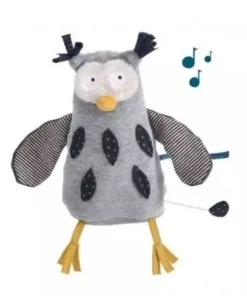 Peluche Musicale Hibou Les Moustaches - Moulin Roty - MOULIN ROTY - Happy Fiesta Lyon