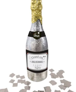 Bouteille Lance Confettis Argent