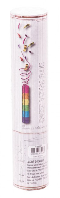 Canon à Confettis Et Serpentins Multi 20 Cm 1 Canon à Confettis Et Serpentins Multi 20 Cm