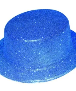 Chapeau Haut De Forme Bleu Pailleté