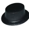 Chapeau Haut De Forme Noir Pailleté Plastique