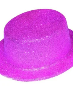 Chapeau Haut De Forme Rose Pailleté