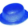 Chapeau Melon Bleu Pailleté Plastique