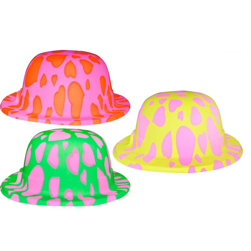 Chapeau Melon Fluo Clown 1 Chapeau Melon Fluo Clown