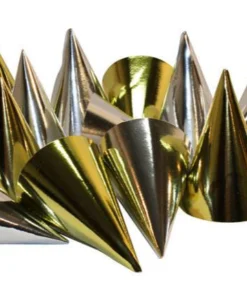 Chapeau Pointu Carton Or Et Argent Métallisé