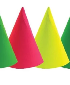 Sachet De 6 Chapeaux Cône Fluo