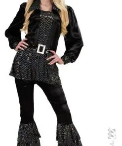 Chemise Disco Pour Femme Noir