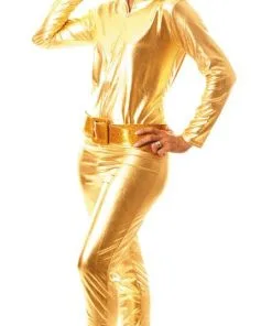 Combinaison Femme Latex Or