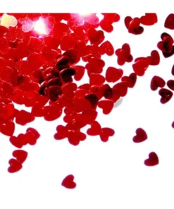 Confettis De Table Coeurs Rouges
