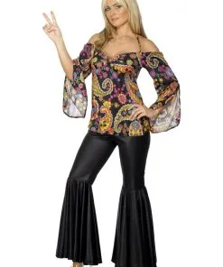 Costume Hippie Femme Noir