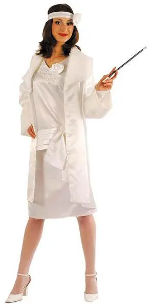 Déguisement Charleston Blanc 1 Déguisement Charleston Blanc