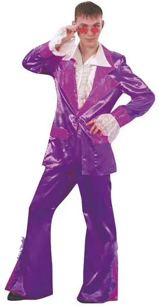 Déguisement Disco Violet Pour Homme 1 Déguisement Disco Violet Pour Homme