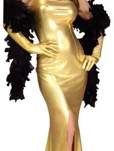 Déguisement Femme Robe Cocktail Or