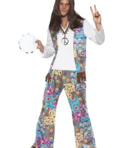 Déguisement Hippie Motifs Colorés Homme