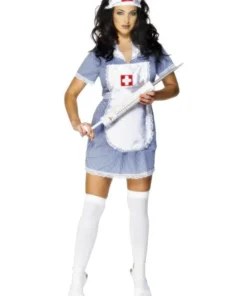 Déguisement Infirmière Bleu Et Blanc