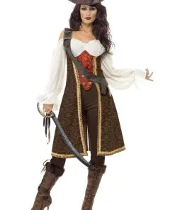 Déguisement Pirate Femme Marron