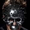 Masque Demi Tête De Mort Futuriste Imitation Métal