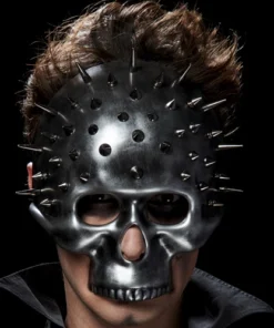 Masque Demi Tête De Mort Futuriste Imitation Métal