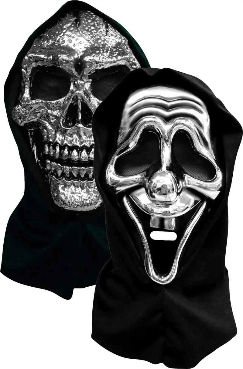 Masque Halloween Rigide Avec Cagoule 1 Masque Halloween Rigide Avec Cagoule