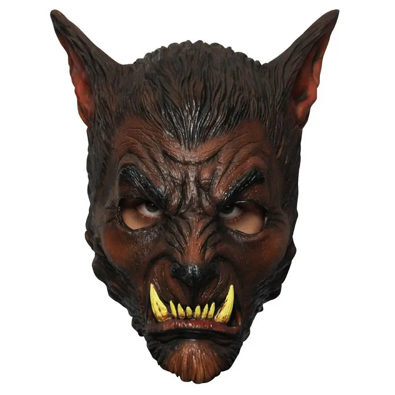 Masque Loup Garou Marron En Latex 1 Masque Loup Garou Marron En Latex