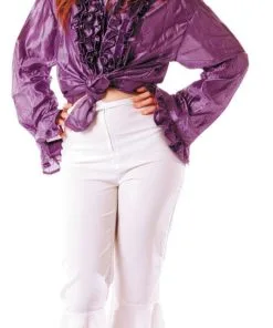 Pantalon Disco Femme Blanc