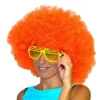 Perruque Afro Orange Adulte