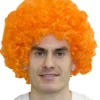 Perruque Afro Pop Orange Adulte