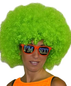 Perruque Afro Verte Adulte
