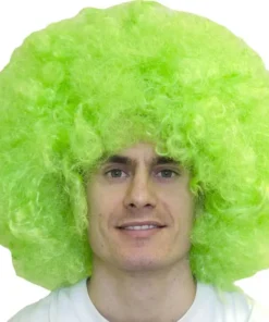 Perruque Big Afro Verte Adulte