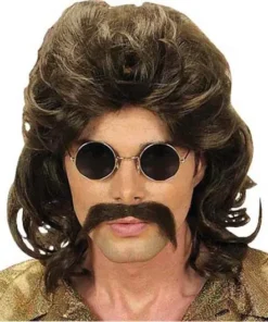 Perruque Châtain Pour Homme Année 70