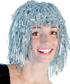 Perruque Métallisée Argent