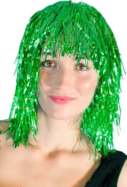 Perruque Métallisée Verte 1 Perruque Métallisée Verte
