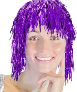 Perruque Métallisée Violette