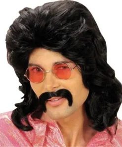 Perruque Noire Pour Homme Année 70