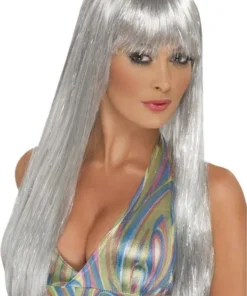 Perruque Paillette Argent