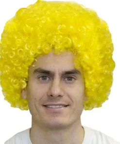 Perruque Pop Jaune Super Luxe