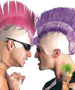 Perruque Punk Avec Crête