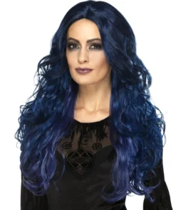 Perruque Sirène Bleue Et Noire